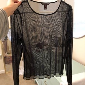 Victoria secret glitter mesh top